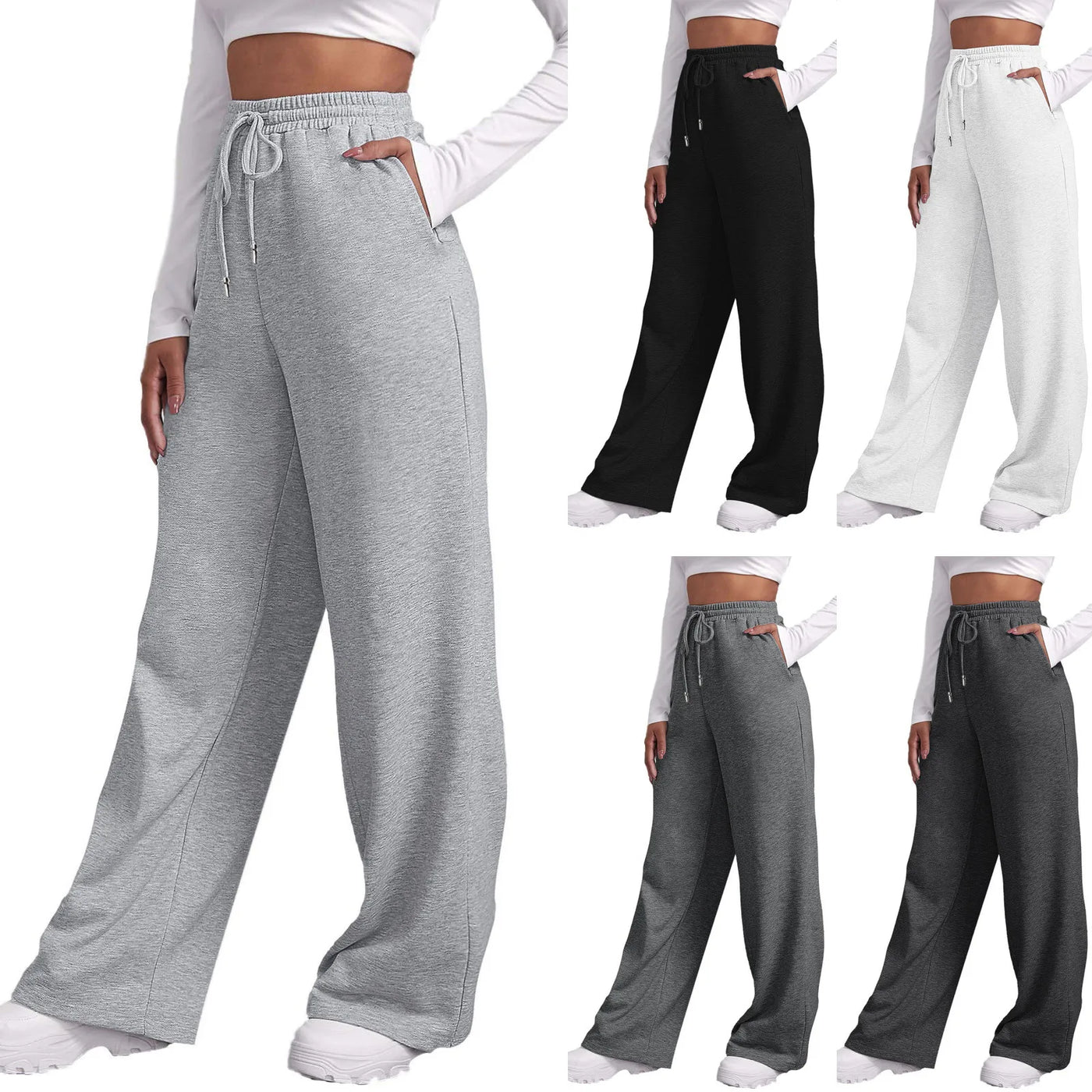 Wide Leg Lined Jogging Pants